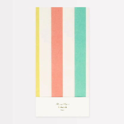 Rainbow Stripe Paper Tablecloth