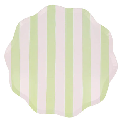 Pastel Stripe Dinner Plates (x 8)
