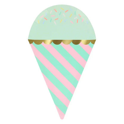 Ice Cream With Sprinkles Plates (x8)