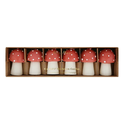 Mini Mushroom Candles (x6)