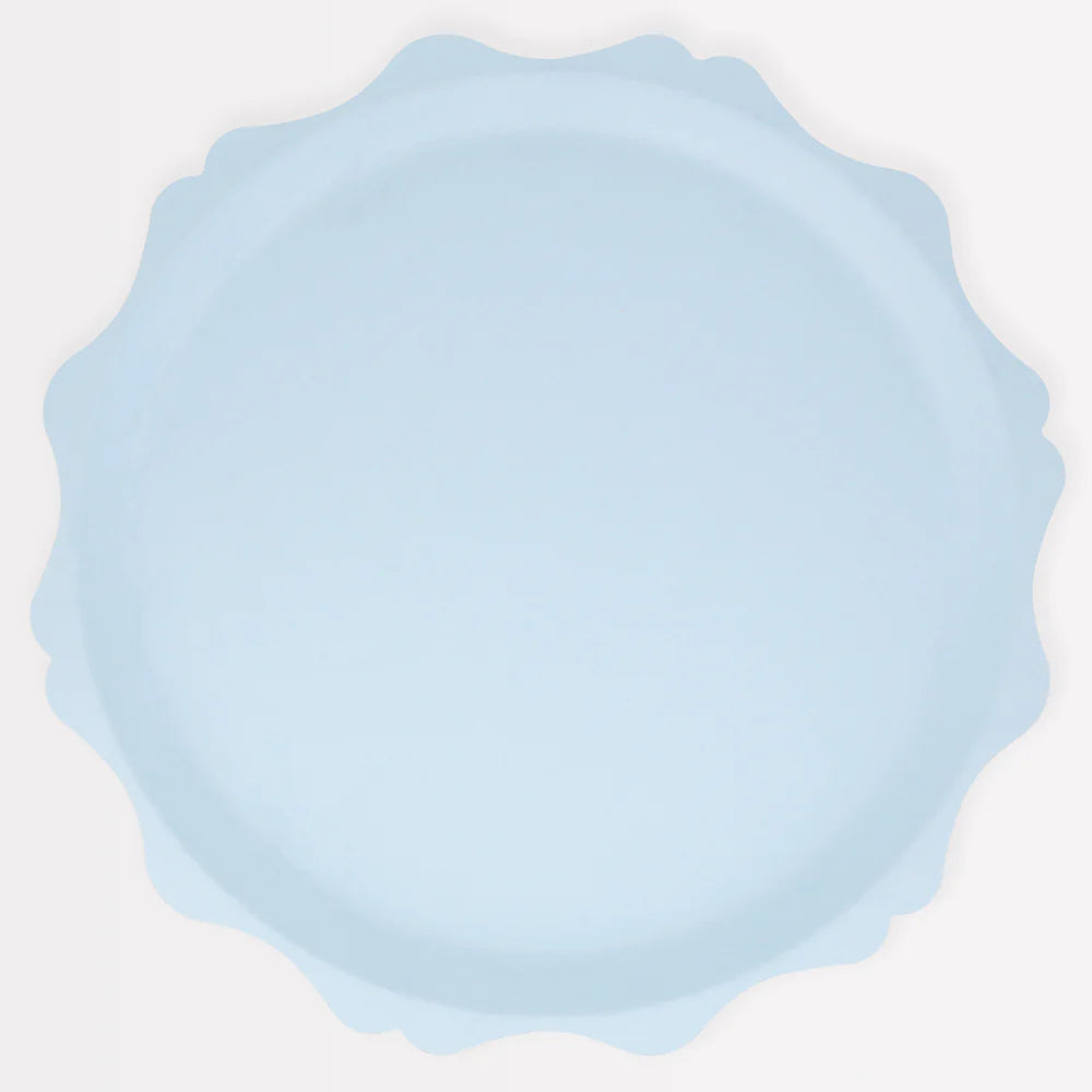 Blue Decorative Edge Compostable Dinner Plates (x 8)