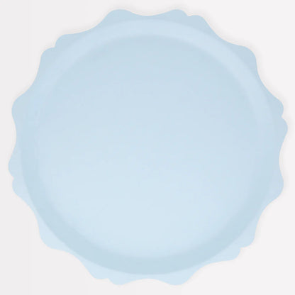 Blue Decorative Edge Compostable Dinner Plates (x 8)