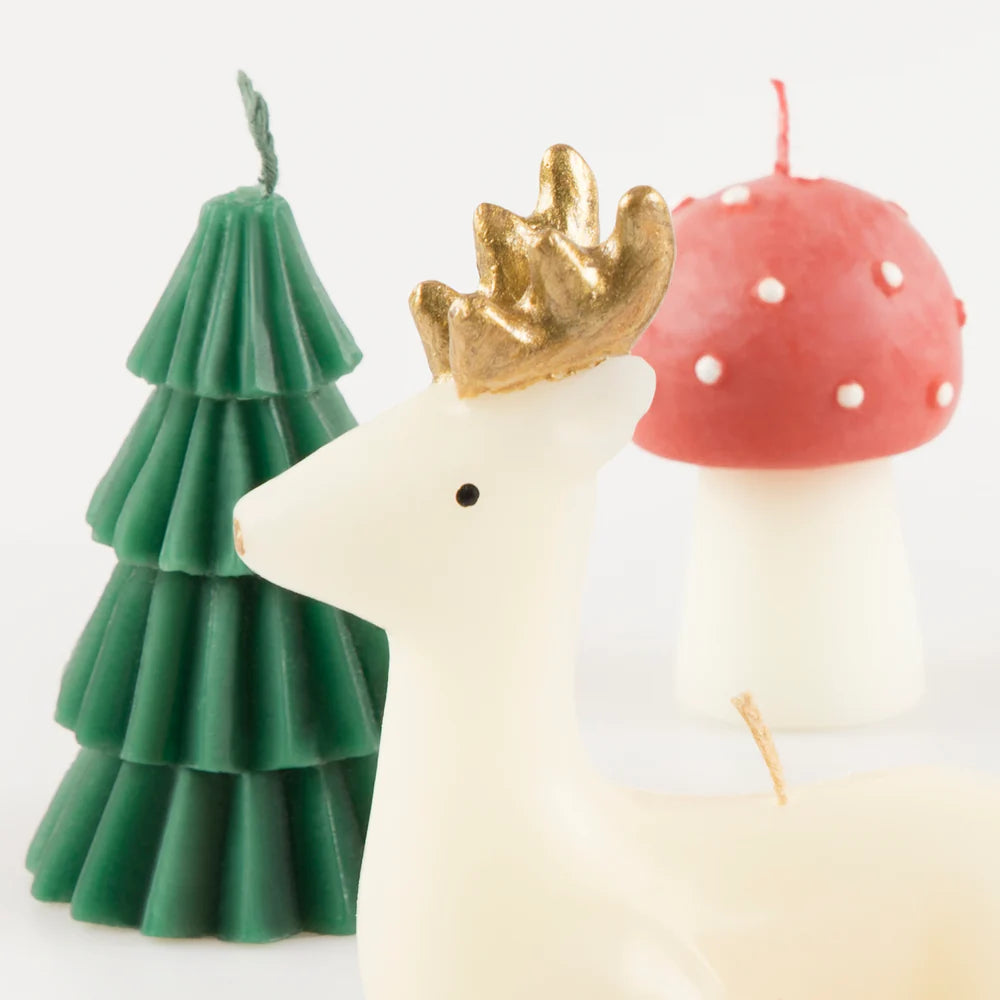 Winter Woodland Candles (x5)