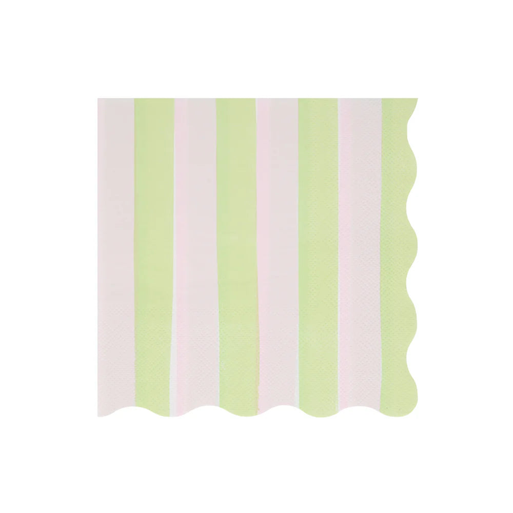 Pastel Stripe Large Napkins (x 16)