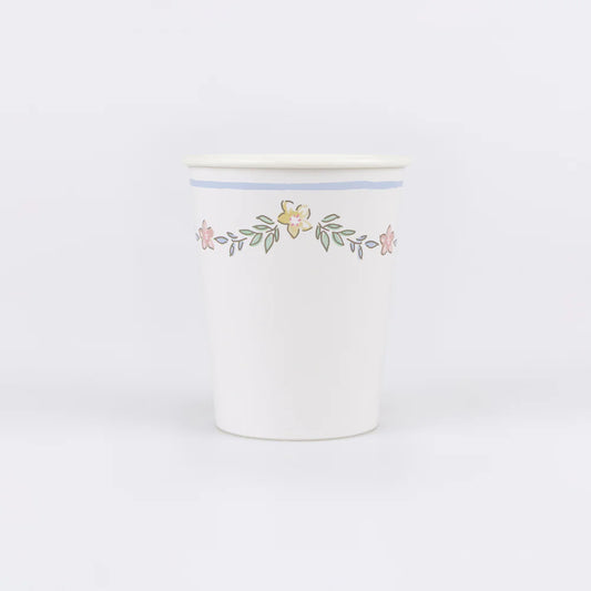 Chintz Border Cups (x 8)
