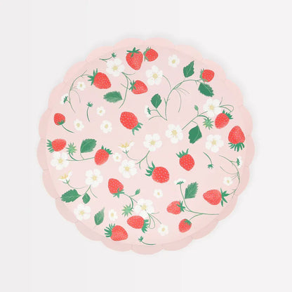 Strawberry Pattern Side Plates (x8)