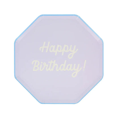 Mixed Happy Birthday Side Plates (x8)