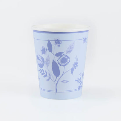 Vintage Botanical Cups (x 8)