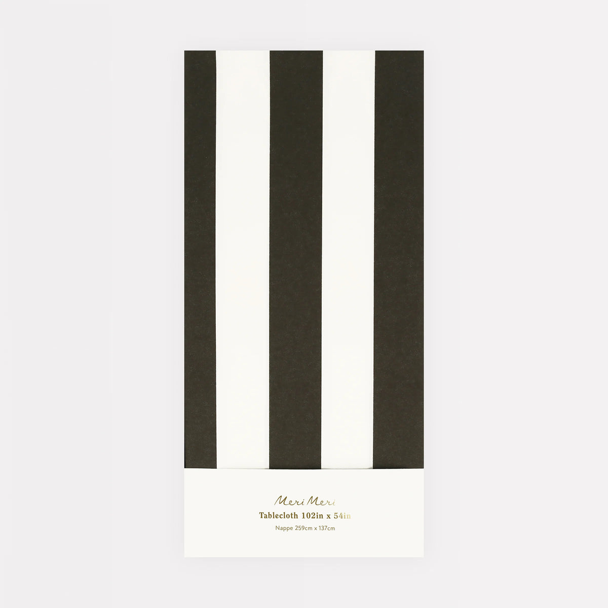 Black Striped Paper Tablecloth