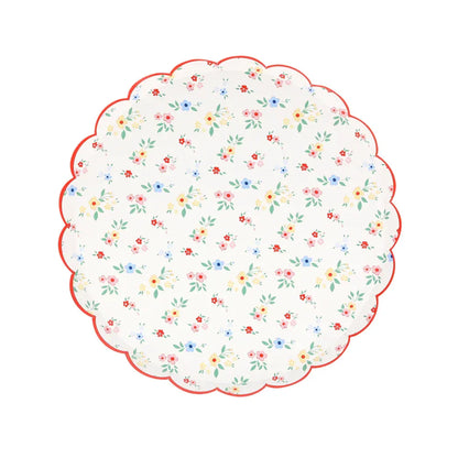 Ditsy Posy Scalloped Side Plates (x8)