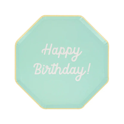 Mixed Happy Birthday Side Plates (x8)