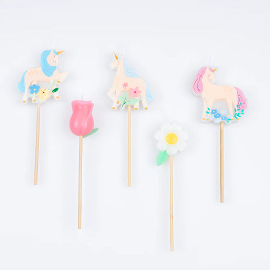 Meadow Unicorns Candles (x5)