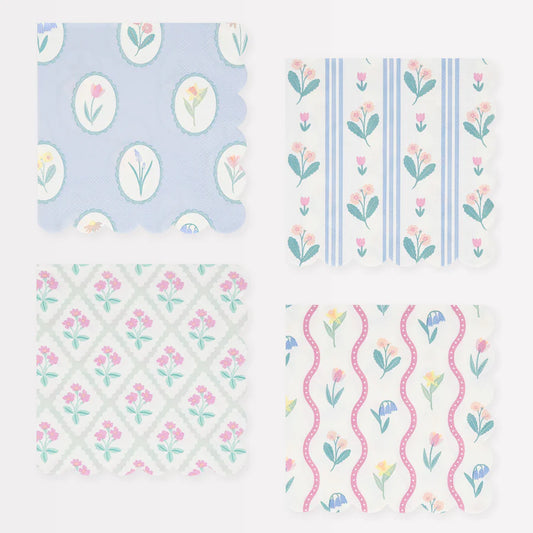 Bloomsbury Floral Pattern Small Napkins (x16)