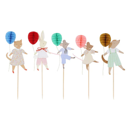 Animal Friends Cake Toppers (x5)