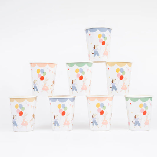 Animal Friends Cups (x8)