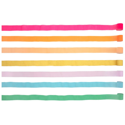 Bright Crepe Paper Streamers (x 7)