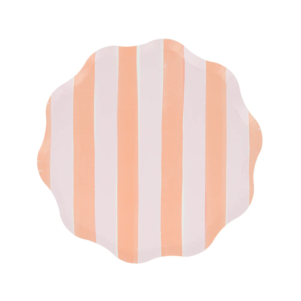 Pastel Stripe Side Plates (x 8)