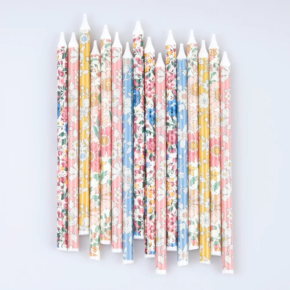 Meri Meri x Liberty Mixed Print Party Candles (x16)