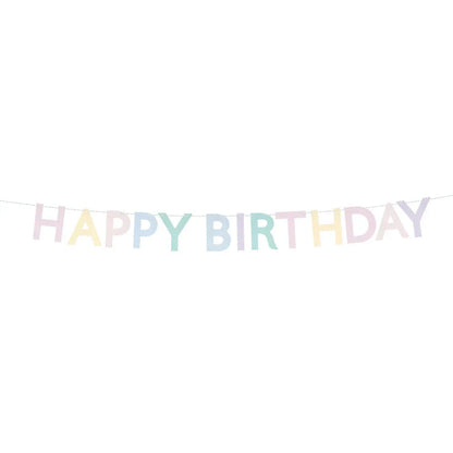 Scallop Pastel Happy Birthday Garland