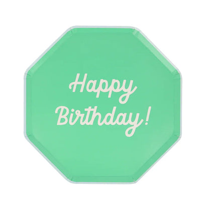 Mixed Happy Birthday Side Plates (x8)