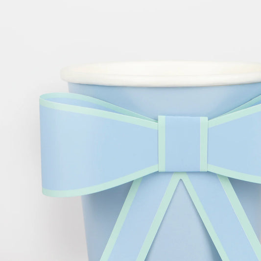 Pastel Bow Cups (x8)