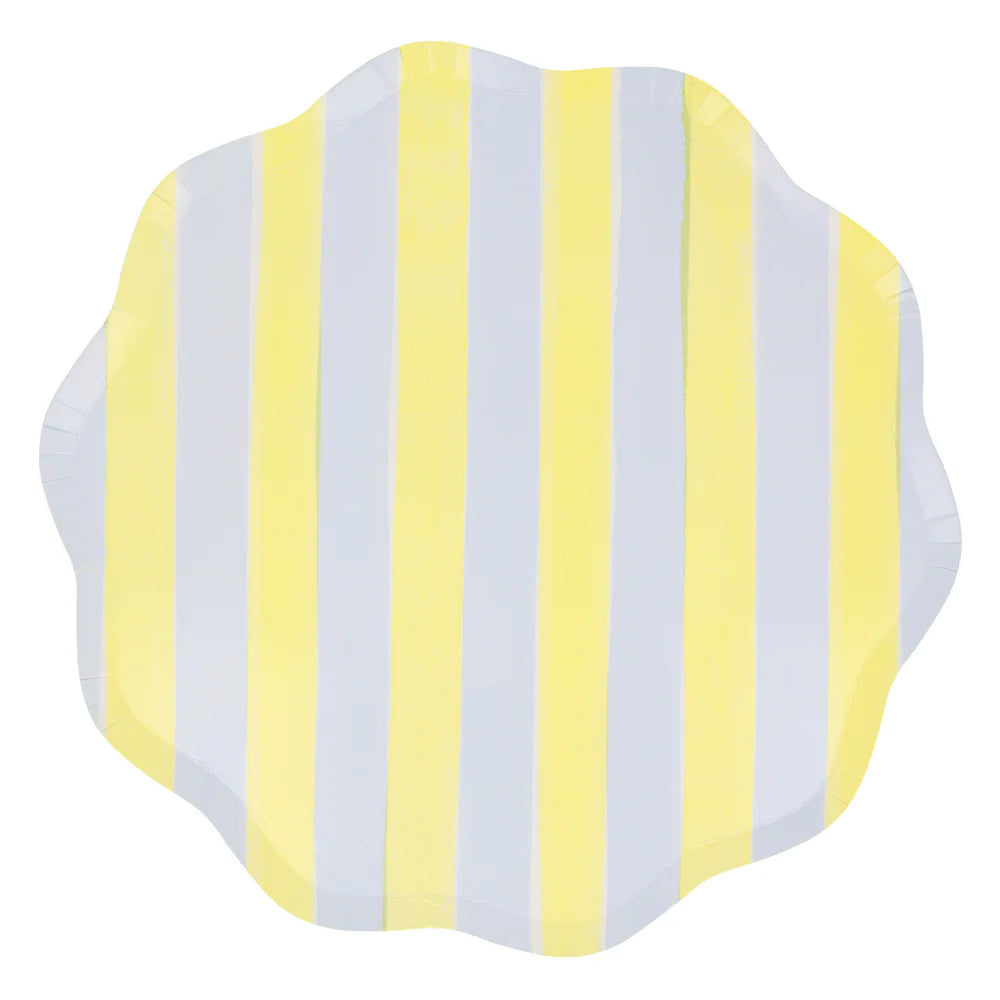 Pastel Stripe Dinner Plates (x 8)