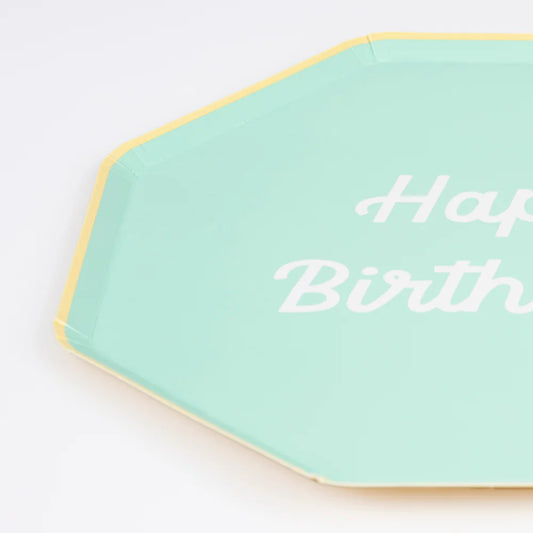 Mixed Happy Birthday Side Plates (x8)