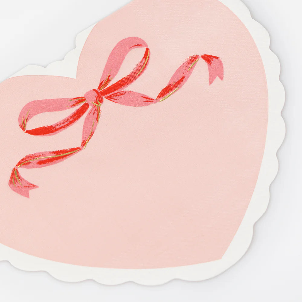 Coquette Heart Large Napkins (x 16)