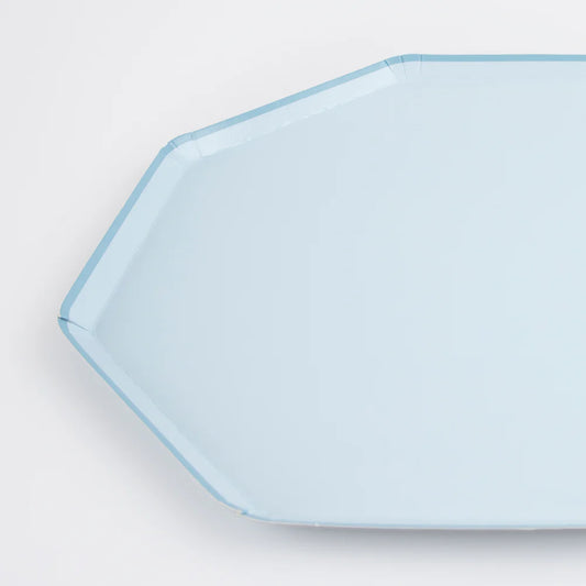 Summer Sky Blue Dinner Plates (x8)