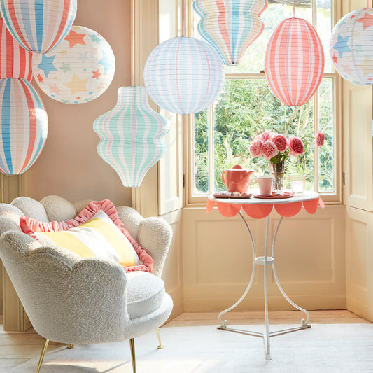 Stripy Lanterns (x3)