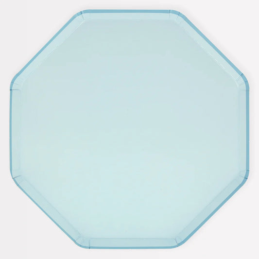 Summer Sky Blue Dinner Plates (x8)