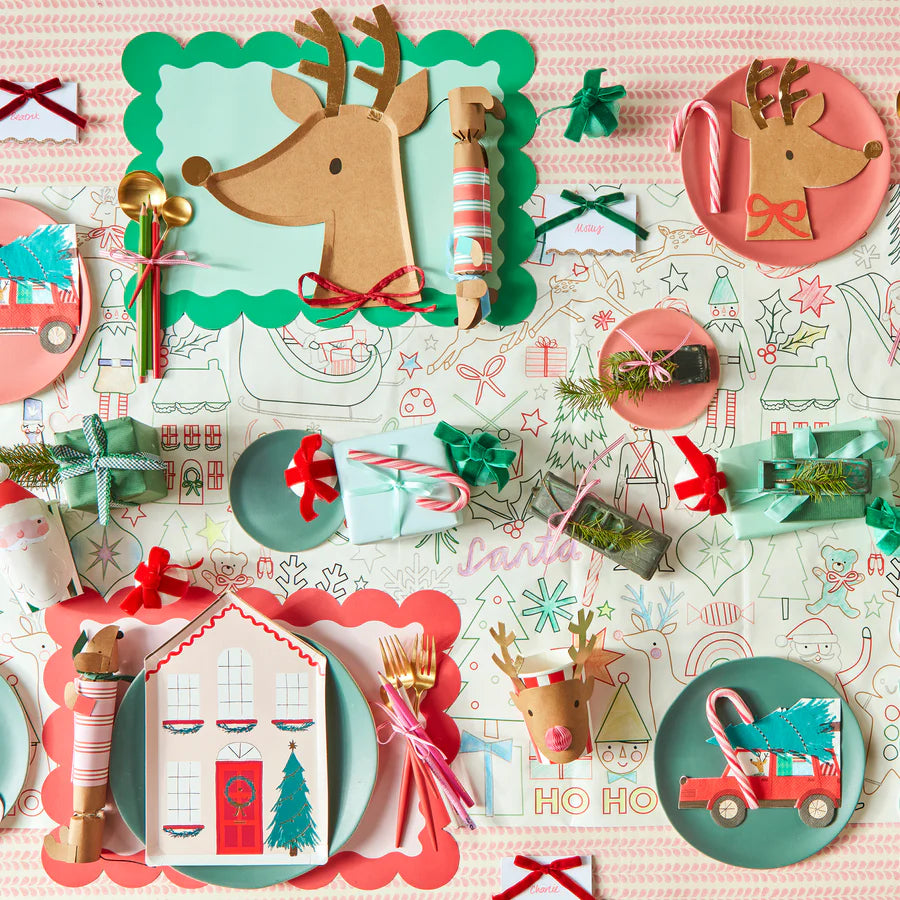 Festive House Plates (x8)