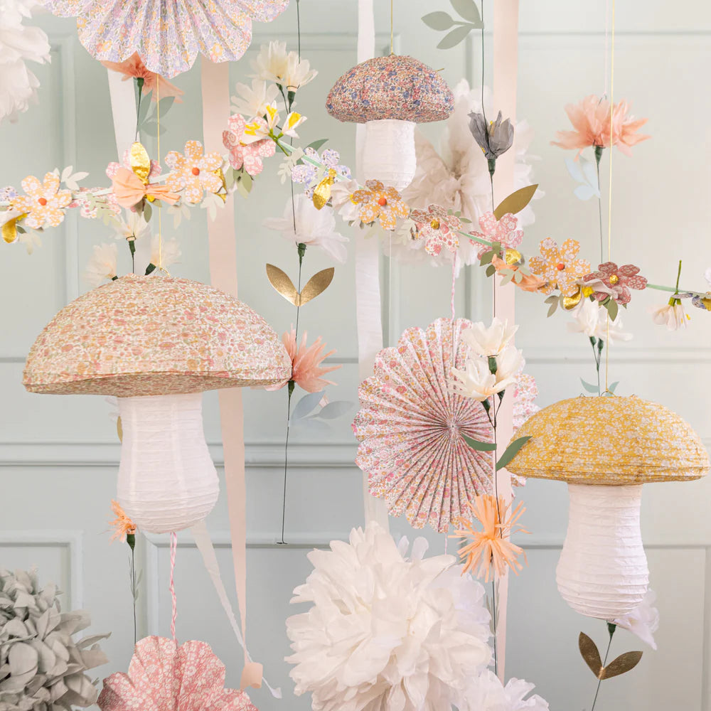 Meri Meri x Liberty Mushroom Lanterns (x3)