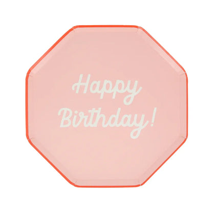 Mixed Happy Birthday Side Plates (x8)