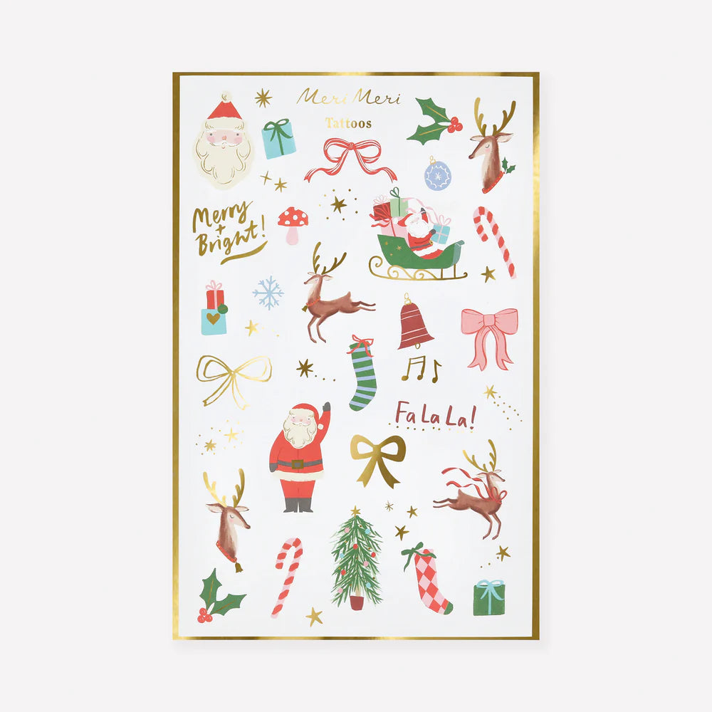 Christmas Mixed Icon Temporary Tattoos (x2)
