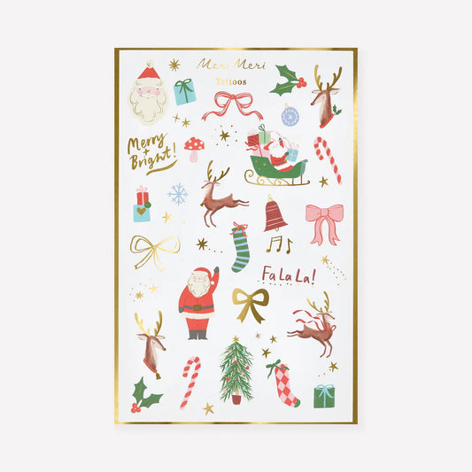 Christmas Mixed Icon Temporary Tattoos (x2)