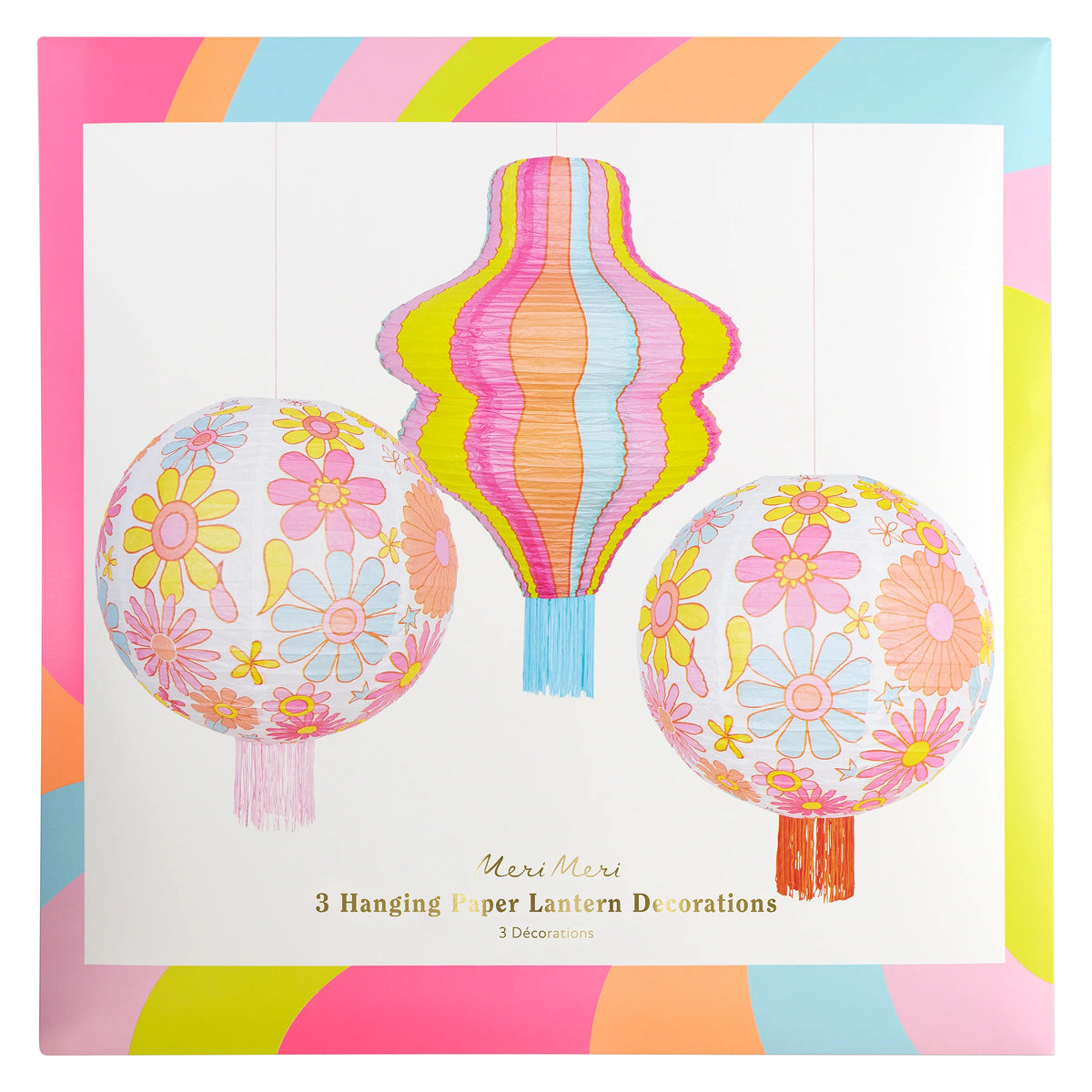 Flower Power Paper Lanterns | Pack of 3