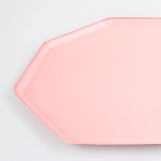 Cotton Candy Pink Dinner Plates (x8)