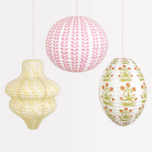 Meri Meri x Molly Mahon Hanging Lanterns (x3)