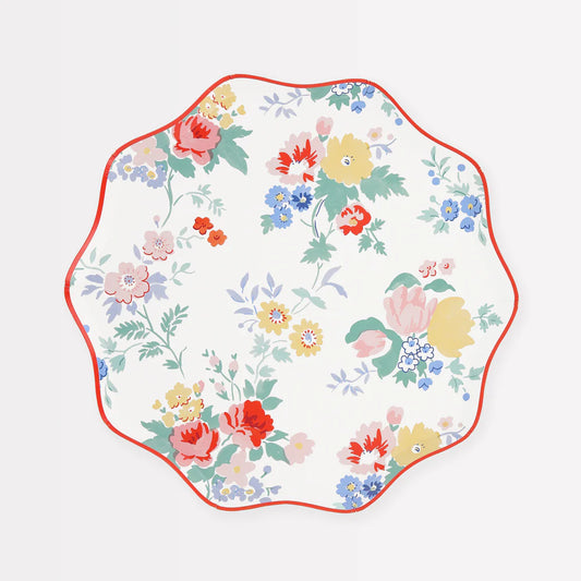 Vintage Floral Side Plates (x8)