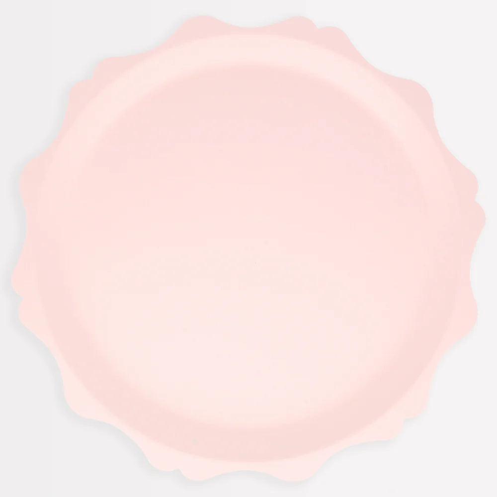 Pink Decorative Edge Compostable Dinner Plates (x 8)