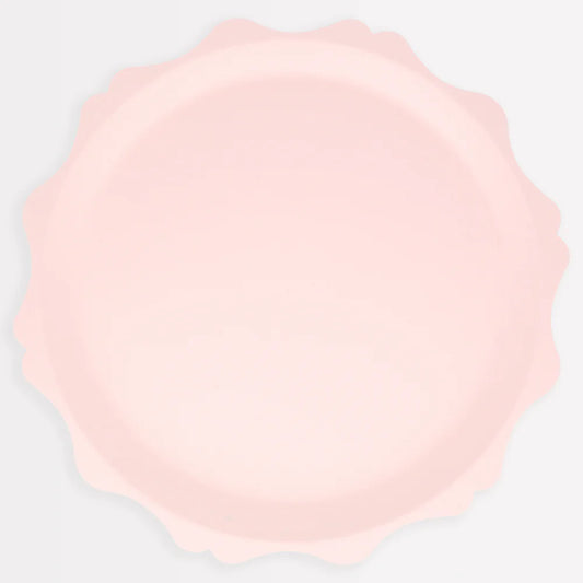 Pink Decorative Edge Compostable Dinner Plates (x 8)