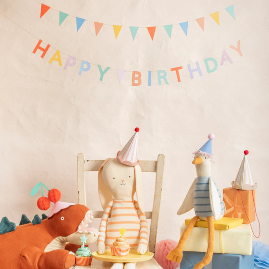 Pastel Stripe Hats (x8)