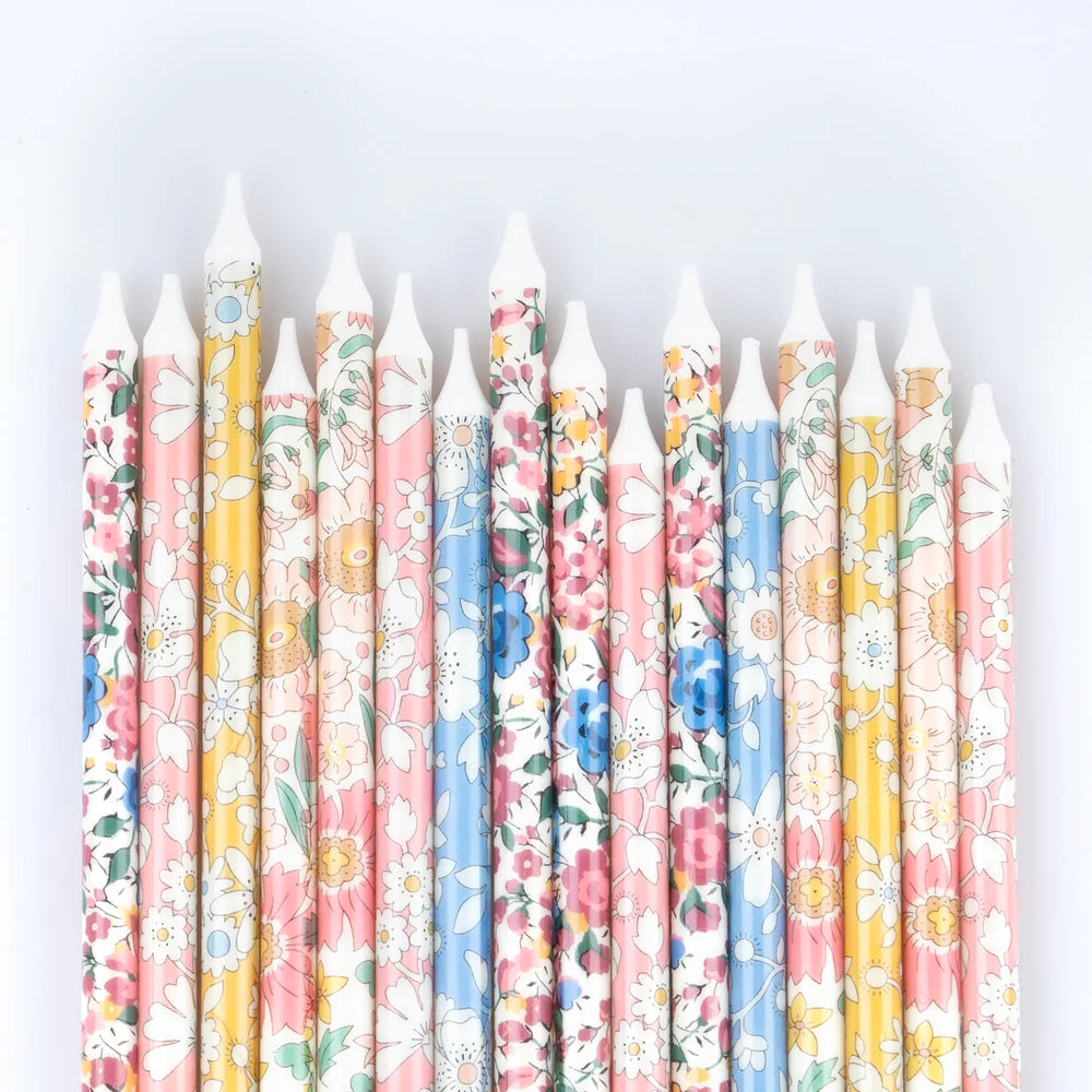 Meri Meri x Liberty Mixed Print Party Candles (x16)