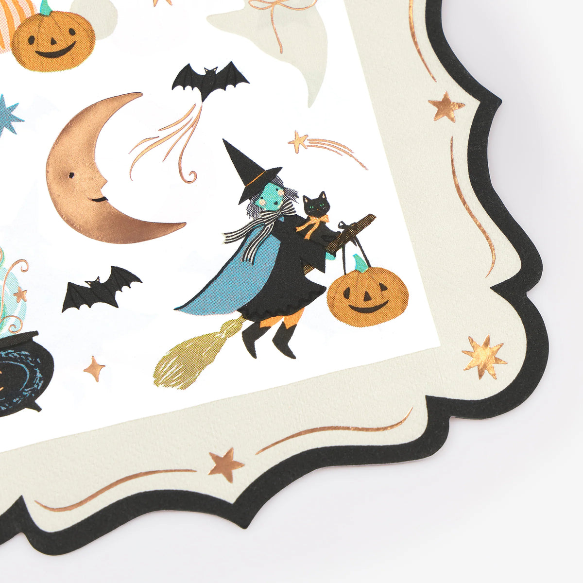 Ornate Edge Halloween Large Paper Napkins | Pack of 16