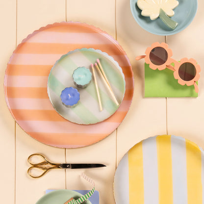 Pastel Striped Medium Accessory Tray