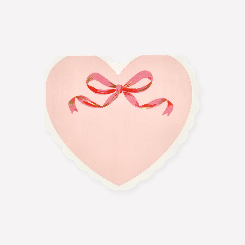 Coquette Heart Large Napkins (x 16)