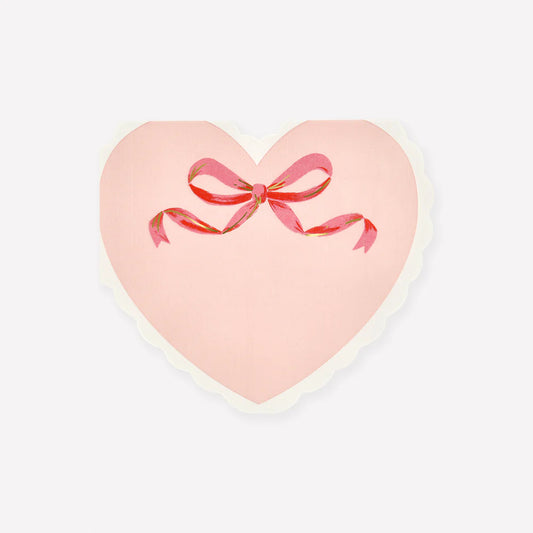 Coquette Heart Large Napkins (x 16)