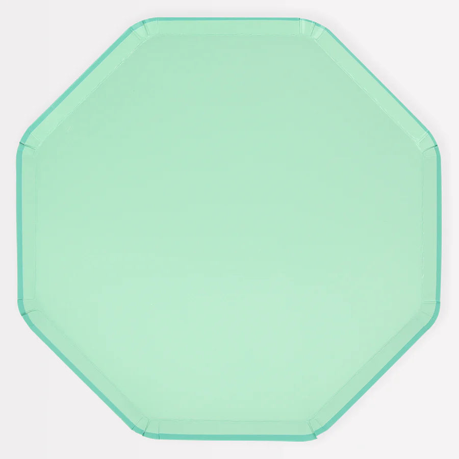 Sea Foam Green Dinner Plates (x8)