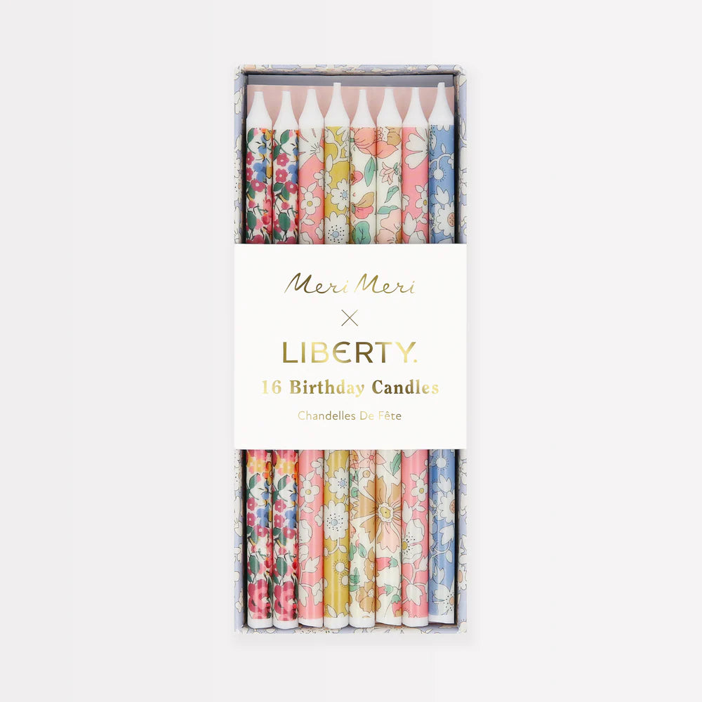 Meri Meri x Liberty Mixed Print Party Candles (x16)